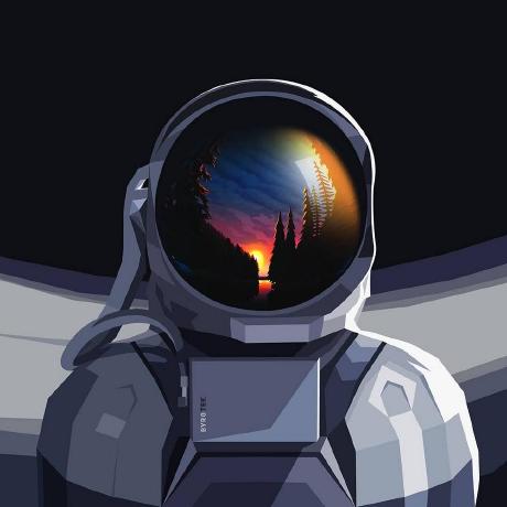 Allan’s GitHub avatar: an astronaut with a landscape reflected in the visor
